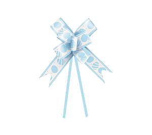 Laço Pronto Ovo de Páscoa Rainbow Azul 22mm 10Un