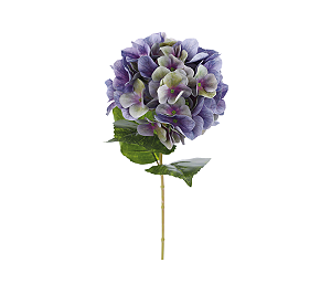 Flor Artificial Decorativa Haste Hortensia Lilás 68cm 1Un
