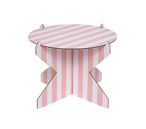 Boleira M - Listra Rosa diametro 20cm / altura 15cm