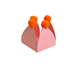Forminha de doce Pompom (20und) - Rosa e Laranja