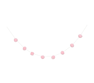 Guirlanda Pompom - Rosa Blush