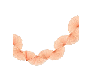 Guirlanda Leque de Papel de Seda - Pêssego 1Un