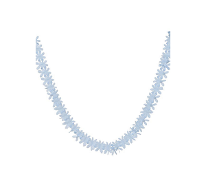 Guirlanda Muga de Papel Florzinha Azul Jeans 1Un