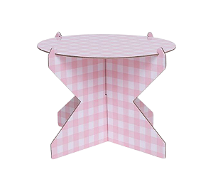 Boleira G - Xadrez Rosa  26cm / altura 20cm