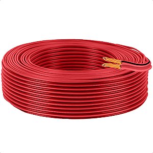 Rolo Fio Bicolor Paralelo Cabo Vermelho e Preto 2x16 1,00mm