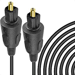 Cabo Óptico Toslink de Áudio Digital Tvs Home Dvd 2 Metros