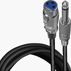 Cabo P10 Mono Profissional Para Microfone Xlr 5 Metros
