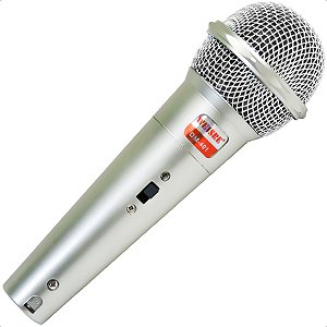 Microfone Com Fio Dinâmico Profissional Karaokê