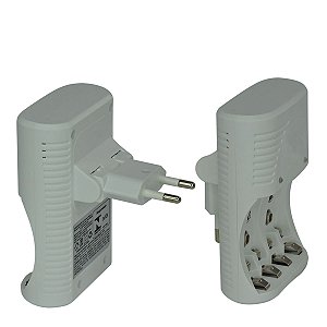 Carregador Universal de Pilhas e Bateria Branca