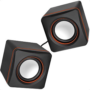 Caixa De Som Multimídia Usb E P2 6w 2 Polegadas (par)
