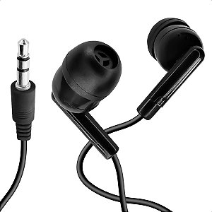 Fone de Ouvido com Fio Estéreo com Microfone Branco