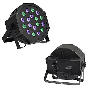 Canhão Refletor 18 Leds Jogo de Luz RGB para Festa