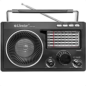 Rádio Retro Recarregável Cnn-686 Am Fm 3w Rms 4 Ohms