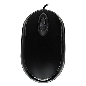 Mouse Simples USB Óptico Com Led para Pc Notebook- Preto