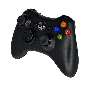 Controle para Xbox 360 Sem Fio Wireless Joystick Preto