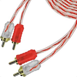Cabo de Audio 2 Rca para 2 Rca 5 Metros Cristal