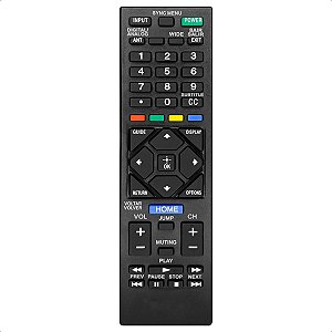 Controle Remoto Compatível com Tv Lcd Led Sony Bravia Rm Yd093