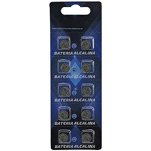 Baterias Alcalina Ag9 Lr936 1.5v Cartela Com 10 Unidades