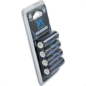Pilhas  Palito Recarregáveis Aa 2100mAh Maxmidia