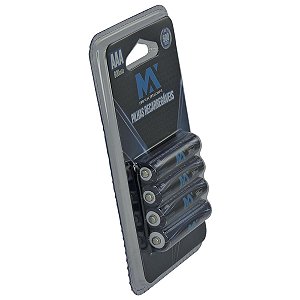 Pilhas Palito Recarregáveis AAA 900mAh Maxmidia