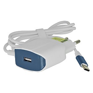 Carregador Tipo-C Rápido Turbo para Celular Usb Extra Branco
