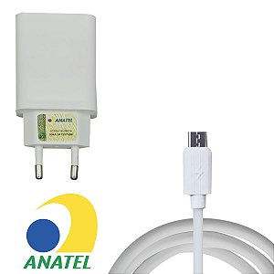 Carregador Rápido de Celular com cabo de 1m Usb V8 Usb 5.0A