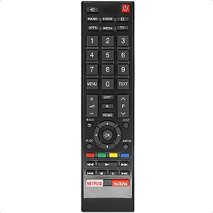 Controle Remoto Compatível com Tv Toshiba Netflix e Youtube