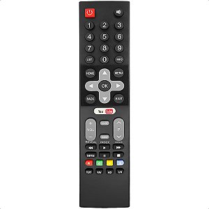 Controle Remoto Compatível com Tv Philco e Youtube