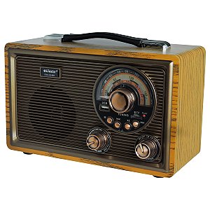 Radio Retro Livstar 3 bandas Fm Usb e Cartão TF