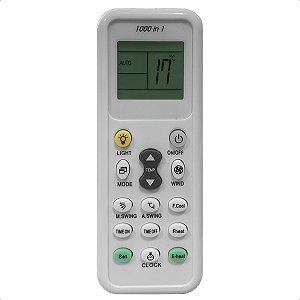 Controle Remoto Universal Compatível com Ar Condicionado Diversos Modelo 1000 Em 1