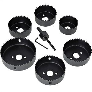Kit de Serras Copo Conjunto Serrote Kit 6 Peças Profissional