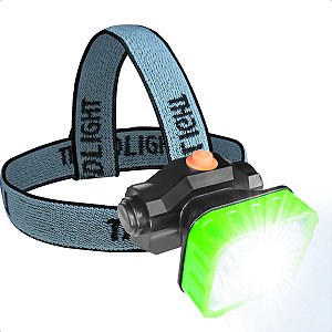 Lanterna de Cabeça Potente 2 Led Recarregável 2 Funções