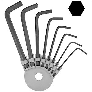 Kit de Chave Allen Kit 8 Peças 1.5mm até 6.0mm