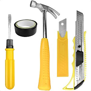 Kit de Ferramentas Completa Martelo Fenda Estilete Lâmina