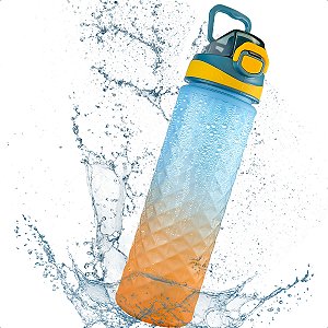 Garrafa com Marcador Tempo Squeeze De Agua 700ml