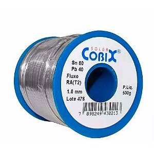 Tubo de Solda Estanho Fina 60X40 250g Cobix RA