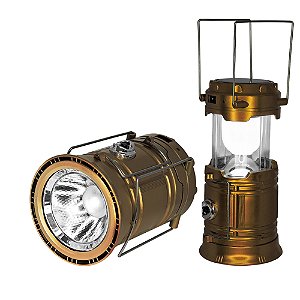 Lanterna Lampião Solar Portátil 6 Led com Alça