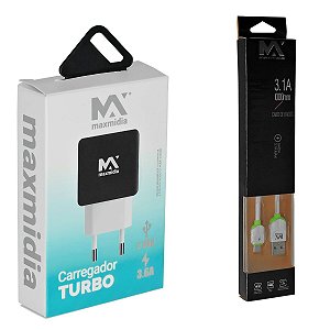 Fonte Bivolt Pra Carregador 2 Entradas Com Cabo Micro Usb V8