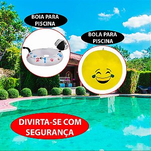 Conjunto Diversão Infantil Aquática Com Boia E Bola Inflável