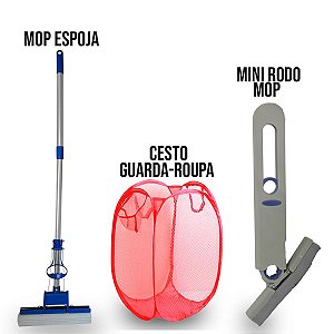 Kit 3 Em 1 Limpeza Completa Eficiente Para Limpeza Doméstica