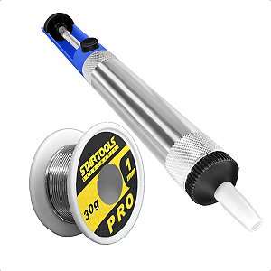 Kit Utilitário Para Soldagem Com Estanho Pra Solda E Sugador
