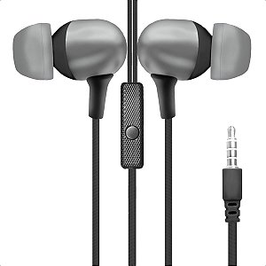 Fone De Ouvido P3 Estereo Com Microfone E Volume Extra Bass Alta Resolução