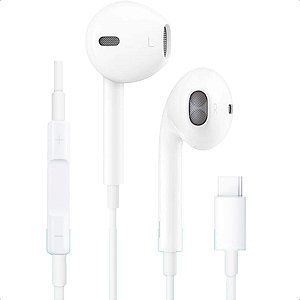 Fone De Ouvido  Com Fio  Tipo C Cabo Resistente Microfone Extra Bass