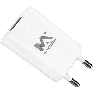Carregador Tomada USB 2.4A Rápido Portátil Branco