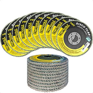 Disco Flap Conico 4 1/2 40 Grao Com 10 Peças Startools