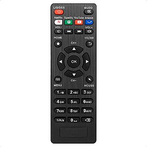 Controle Remoto Compativel Com Receptor Aquario Spotify Netflix