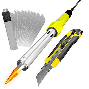 Ferro Solda 100W 127V Profissional + Kit Estilete 10 Laminas