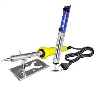 Kit Ferro de Solda Elétrico 127V 30W + Sugador de Solda