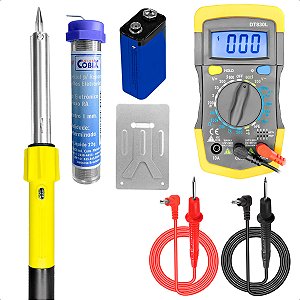 Ferro De Solda 100W Profissional 220V Estanho 22g Multímetro