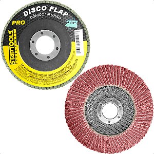 Disco Flap Conico 4 1/2 120 Grao Com 10 Peças Startools